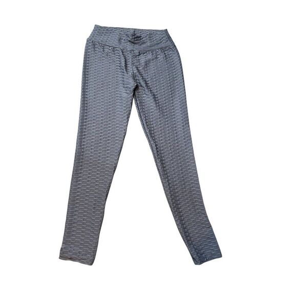 High-Waisted Honeycomb Pattern Leggings L/XL By New Mix - Picture 2 of 11